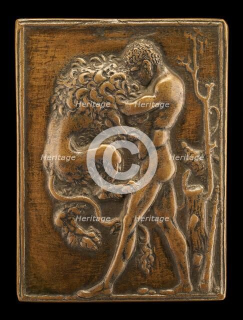 Standing Hercules with the Nemean Lion, c. 1488/1489. Creator: Moderno.