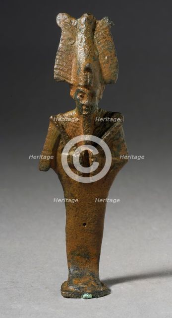 Standing Osiris Figure with Crook and Flail, Late Period-Roman Period (711 BCE-150 CE). Creator: Unknown.
