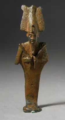 Standing Osiris Figure with Crook and Flail, Late Period-Roman Period (711 BCE-150 CE). Creator: Unknown