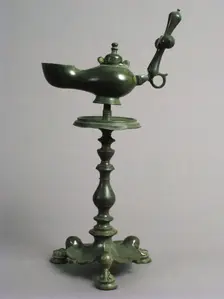 Standing Lamp with a Cross on a Pricket Stand, Byzantine, 5th century. Creator: Unknown