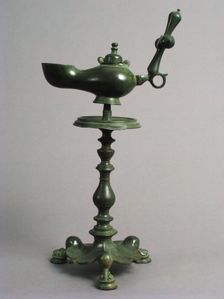 Standing Lamp with a Cross on a Pricket Stand, Byzantine, 5th century. Creator: Unknown