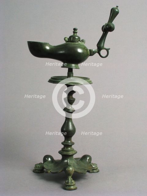 Standing Lamp with a Cross on a Pricket Stand, Byzantine, 5th century. Creator: Unknown.