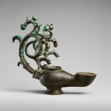 Standing Lamp with Running Dogs, Byzantine, 5th-6th century. Creator: Unknown