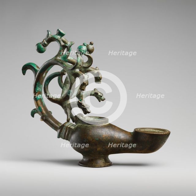 Standing Lamp with Running Dogs, Byzantine, 5th-6th century. Creator: Unknown.