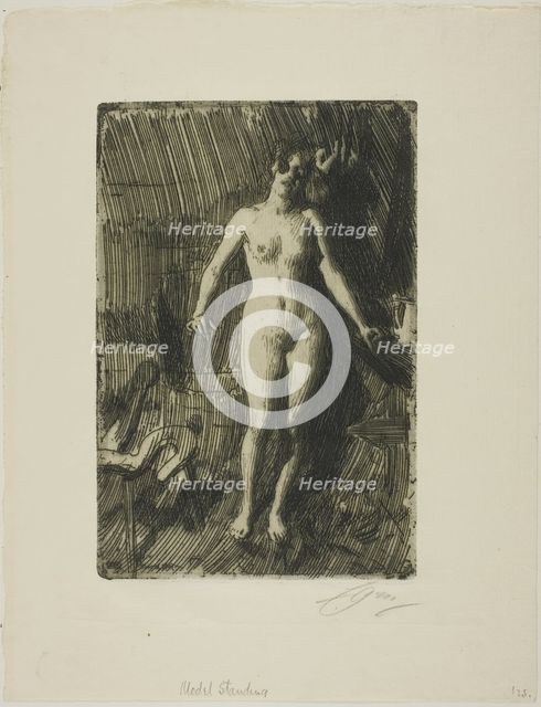 Standing Model, 1901. Creator: Anders Leonard Zorn.