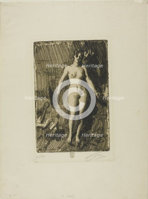 Standing Model, 1901. Creator: Anders Leonard Zorn.
