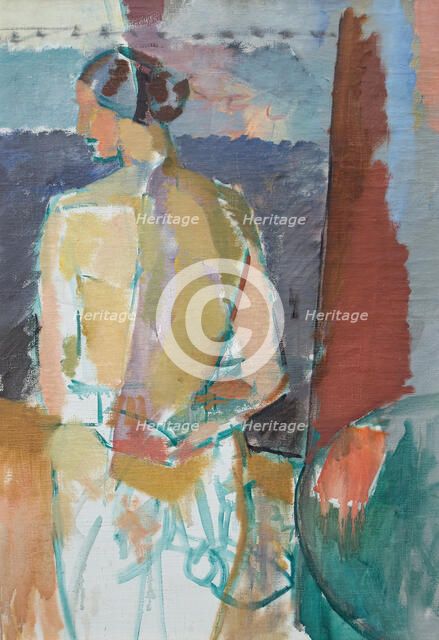 Standing model, 1918-1920. Creator: Karl Isakson.