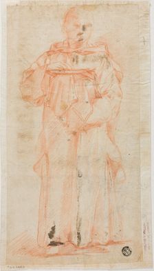 Standing Monk Holding Host and Palen, n.d. Creators: Lodovico Carracci, Simone Cantarini, Bartolomeo Cesi