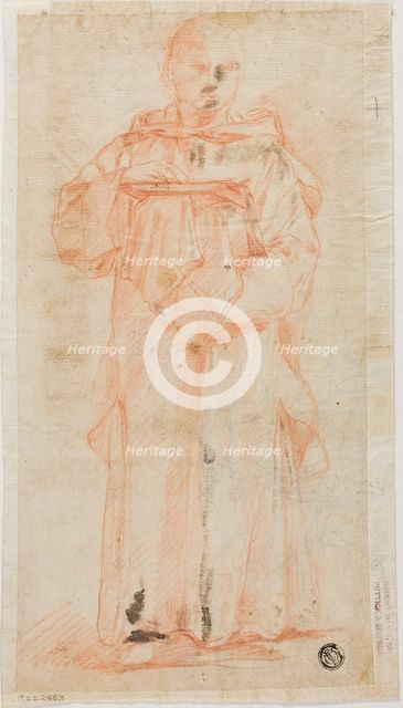 Standing Monk Holding Host and Palen, n.d. Creators: Lodovico Carracci, Simone Cantarini, Bartolomeo Cesi.
