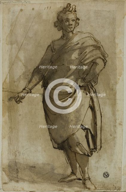 Standing Male Figure, c.1600. Creator: Jacopo Chimenti.