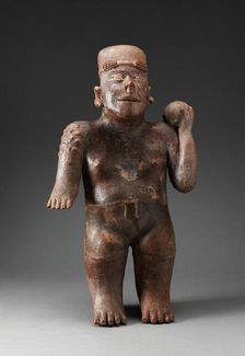 Standing Male Figure Holding a Ball, 100 B.C./A.D. 300. Creator: Unknown