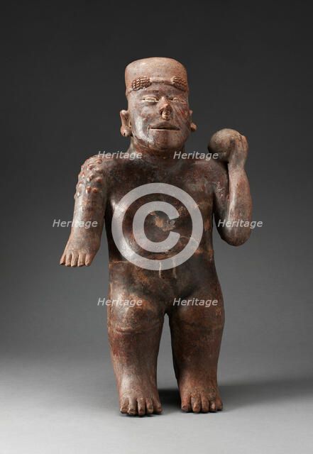 Standing Male Figure Holding a Ball, 100 B.C./A.D. 300. Creator: Unknown.