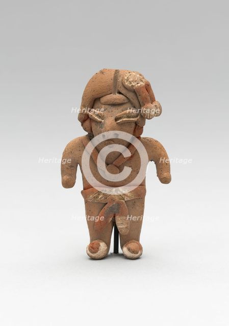 Standing Male Figurine Wearing a Necklace and Breechcloth, 500/300 B.C. Creator: Unknown.