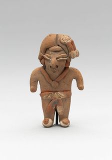 Standing Male Figurine Wearing a Necklace and Breechcloth, 500/300 B.C. Creator: Unknown