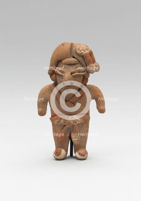 Standing Male Figurine Wearing a Necklace and Breechcloth, 500/300 B.C. Creator: Unknown.