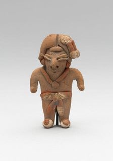 Standing Male Figurine Wearing a Necklace and Breechcloth, 500/300 B.C. Creator: Unknown