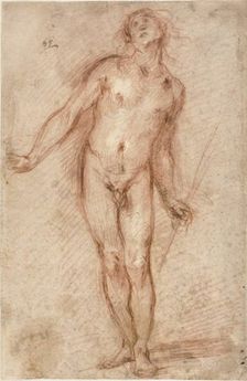Standing Male Nude, 1637/38. Creator: Cecco Bravo