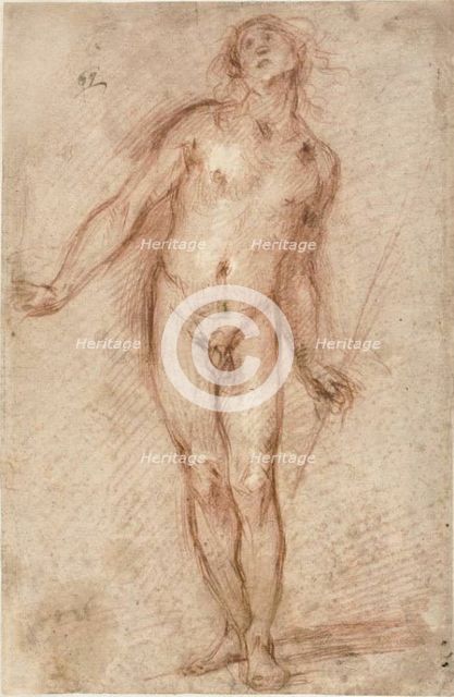 Standing Male Nude, 1637/38. Creator: Cecco Bravo.