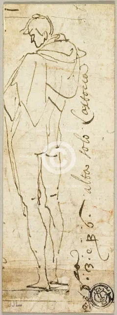 Standing Male Nude, 1680/99. Creator: Unknown.