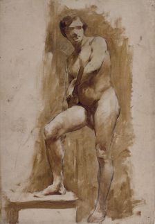 Standing male nude, c1850. Creator: Unknown