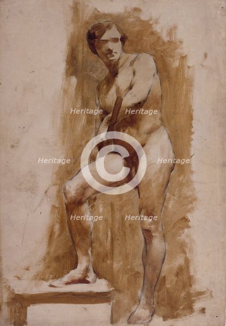 Standing male nude, c1850. Creator: Unknown.