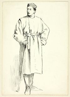 Standing Man Holding Stick, Hand on Hip, n.d. Creator: Henry Stacy Marks
