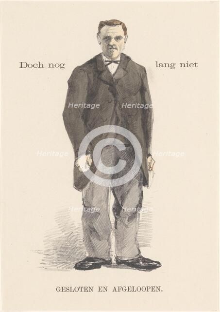 Standing man in overcoat, 1878-1917. Creator: Theo van Hoytema.