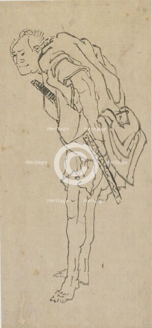 Standing man, late 18th-early 19th century. Creator: Hokusai.
