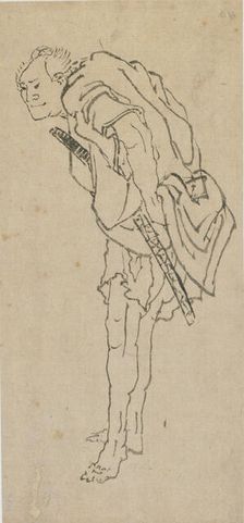 Standing man, late 18th-early 19th century. Creator: Hokusai