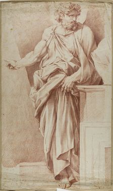 Standing Man, Pointing with Right Hand, n.d. Creator: After Raffaello Sanzio, called Raphael Italian, 1483-1545