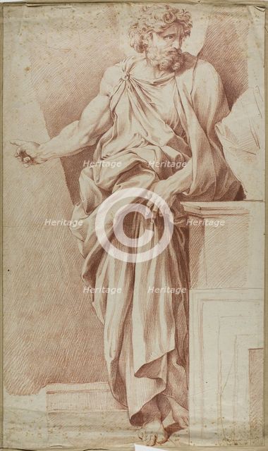 Standing Man, Pointing with Right Hand, n.d. Creator: After Raffaello Sanzio, called Raphael  Italian, 1483-1545.