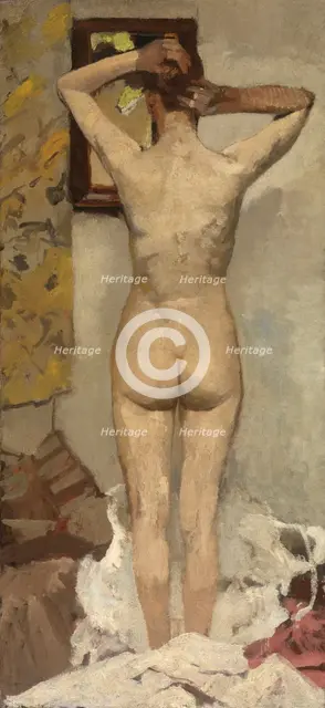 Standing Nude, 1893. Creator: George Hendrik Breitner.