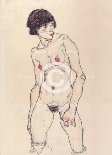 Standing Nude with Stockings.