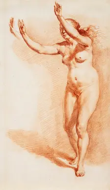 Standing Nude Woman with Upraised Arms, between circa 1665 and circa 1670. Creator: Adriaen van de Velde