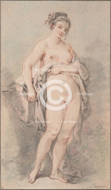 Standing Nude Girl. Artist: Boucher, François (1703-1770)