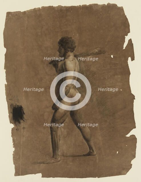 Standing Nude Male Figure, c1820-1848. Creator: Thomas Cole.