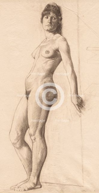 Standing Nude Model. Creator: Otto H. Bacher (American, 1856-1909).