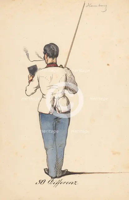 Standing soldier, 1850-1860. Creator: Friedrich Carl von Scheidlin.