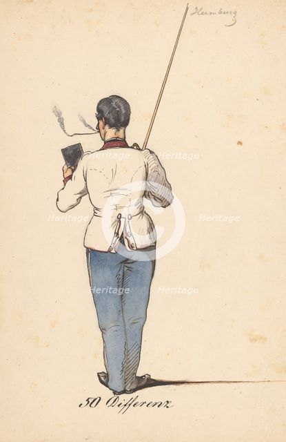 Standing soldier, 1850-1860. Creator: Friedrich Carl von Scheidlin.