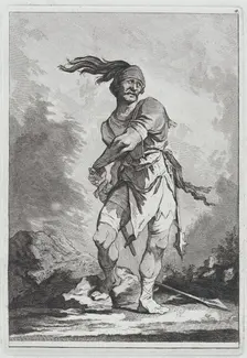 Standing Soldier Drawing his Sword, 1764. Creator: Matthias Pfenninger