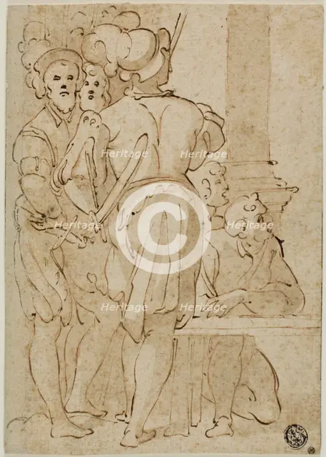 Standing Soldiers and Kneeling Figures, n.d. Creator: Unknown.