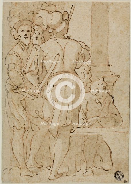 Standing Soldiers and Kneeling Figures, n.d. Creator: Unknown.