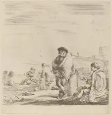 Standing Sailor Talking with a Seated Levantine. Creator: Stefano della Bella