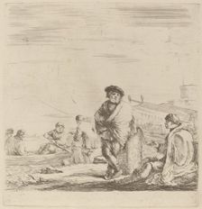 Standing Sailor Talking with a Seated Levantine. Creator: Stefano della Bella