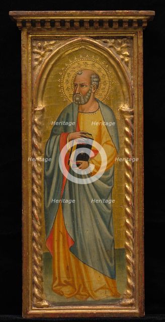 Standing Saint and Saint in Red Cloak (pair), late 19th - early 20th century. Creator: Unknown.