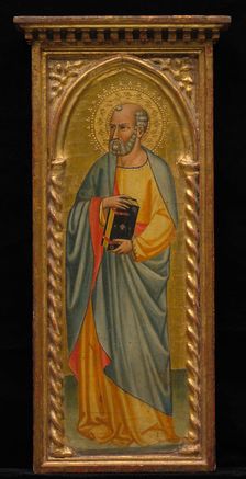 Standing Saint and Saint in Red Cloak (pair), late 19th - early 20th century. Creator: Unknown