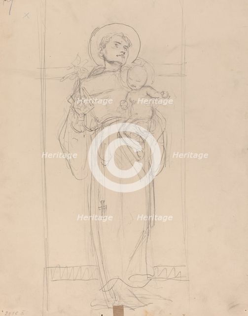 Standing Saint holding the Christ Child, 1896. Creator: Karel Vitezslav Masek.