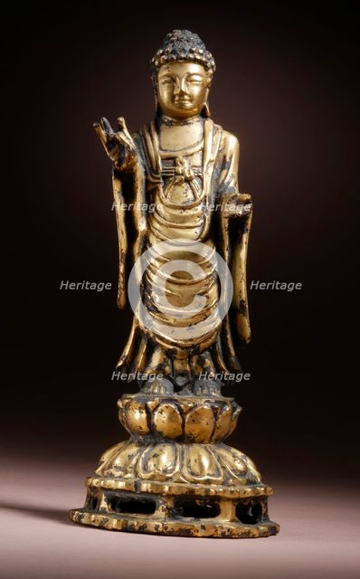 Standing Shakyamuni Buddha, Late 7th-8th century. Creator: Unknown.