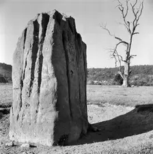 Standing stone in the Wye Valley, Wales, 1945-1980. Artist: Eric de Maré