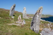 Standing stones, Great Bernera, Isle of Lewis, Outer Hebrides, Scotland, 2009. Creator: Peter Thompson